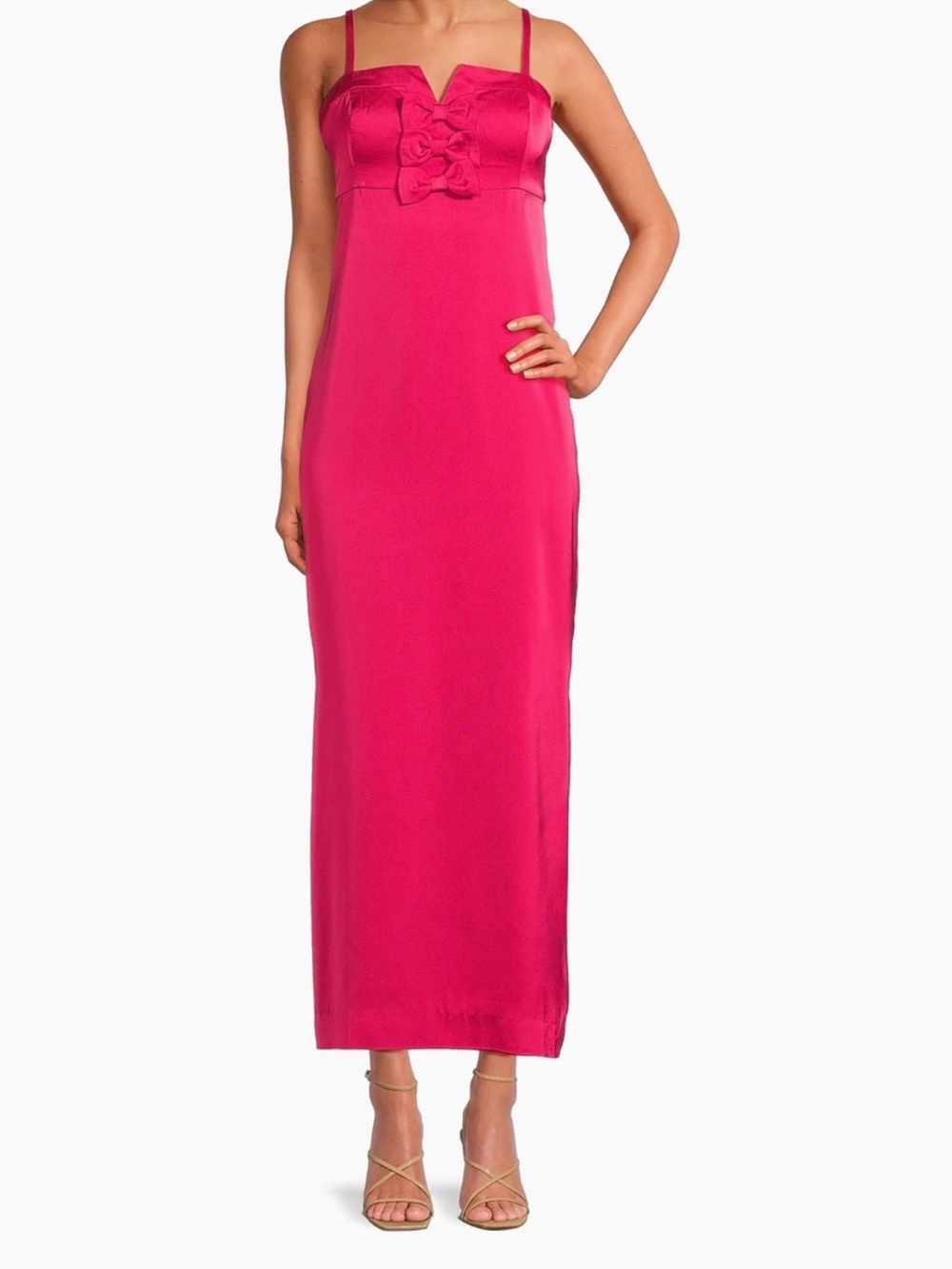 NWT Lilly Pulitzer Jean Maxi Dress Raspberry Rouge Size 16 - Picture 2 of 9
